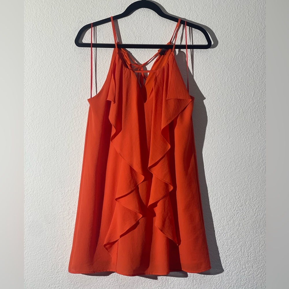 Guess Spaghetti Strap, Ruffle Dress 
Style # 14H994